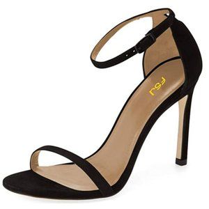 FSJ Classic Open Toe Sandals Ankle Strap High Heel